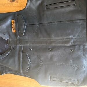 Black Leather Vest